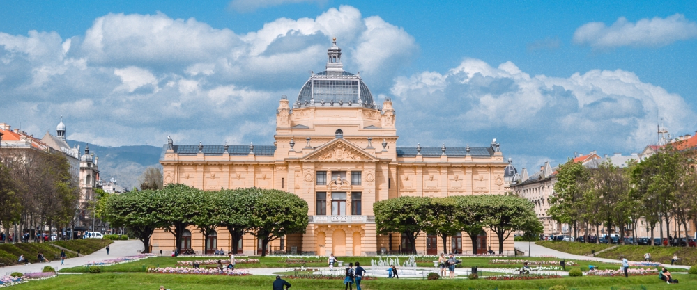 The Art Pavilion in Zagreb, Croatia, a key cultural and architectural centre in the Croatian capital, close to the main university areas.